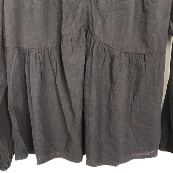 Old Navy Top Womens Size XS Babydoll V Neck Long Sleeve Gauze Textured New - Picture 4 of 9